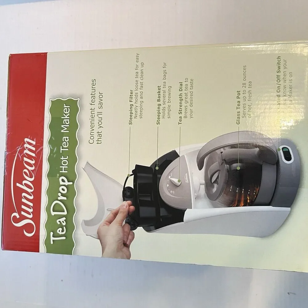Sunbeam Tea Drop Hot Tea Maker The All-In-One Steeping HTM3 New Sealed In Box